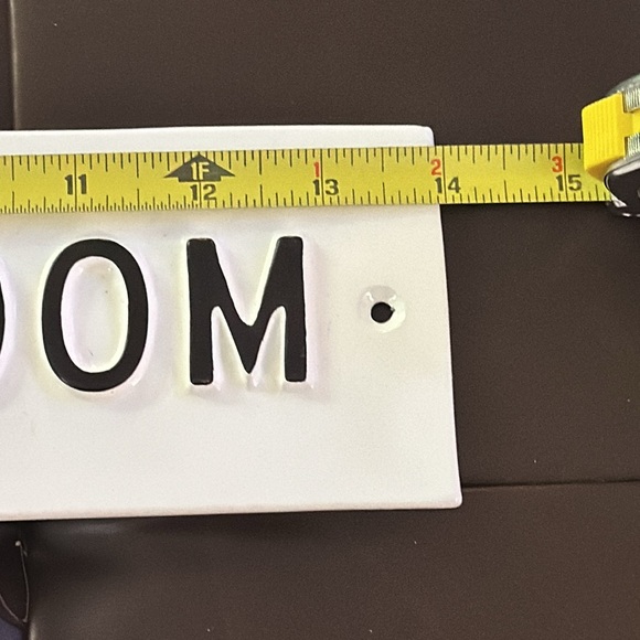 Hearth & Hand farmhouse “Powder Room” sign w/raised lettering & glazed finish - Picture 6 of 10